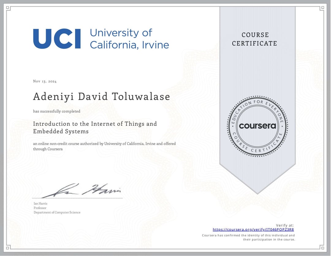 Introduction to IoT & Embedded Systems